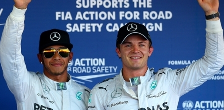 F1 GP Rusia Hamilton y Rosberg adelante