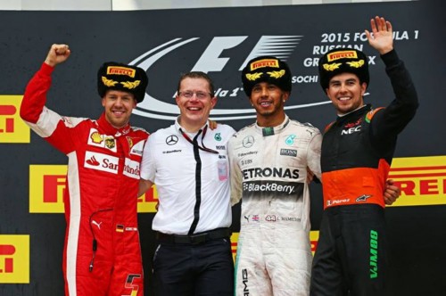 F1 GP Rusia Pérez en podio