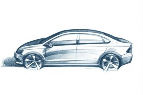 VW Vento lateral bosquejo (4) diseño